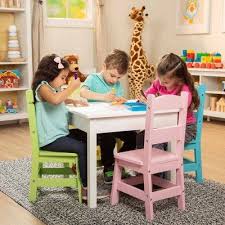 Melissa Doug Table 4 Chairs Pastel In 2020 Kids Table And Chairs Kids Furniture Sets Table And Chairs