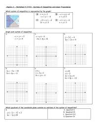 This is the currently selected item. Algebra 2 Worksheet 4 7 4 8 A Systems Of Inequalities And Linear