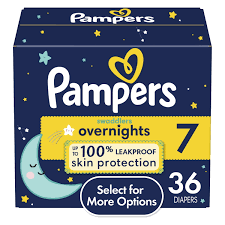 Pampers overnight diapers