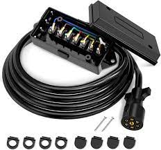 Contact for more details and pricing. Amazon Com Kohree 7 Way Trailer Plug Cord With 7 Gang Waterproof Junction Box Trailer Connector Cable Wiring Harness 8 Ft For Rv Truck Camper Automotive