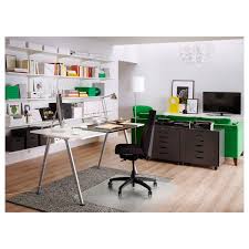 Thyge مكتب أبيض لون فضي Ikea