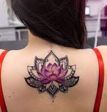 ** check out more hummingbird tattoo designs here. Pretty Lotus Flower With Mandala Done On Girl S Upper Back Tattoo By Anna Yershova An Artist Based In Novosibirsk Rus Tattoos Tattoos For Women Cover Tattoo