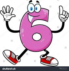 Funny Violet Number Six 6 Cartoon Stock Vector (Royalty Free) 1982871989 |  Shutterstock