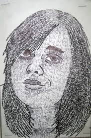Text Portraits Schoo Middle School Art Text Portrait Middle School Art Projects Art School