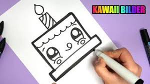 Kawaii ausmalbilder wird mädchen und jungen ansprechen. Kawaii Geburtstagskuchen Selber Malen Einfach Und Suss Youtube
