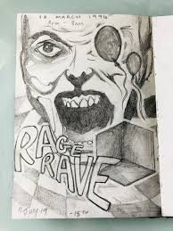 Rage Rave Poster Sketch Poster Design Sketch Book Poster