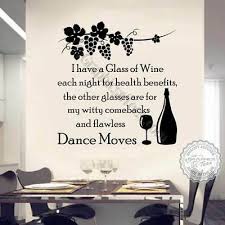 funny kitchen wall stickers wine for
