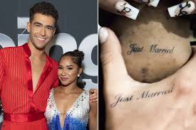 DWTS' Ezra Sosa and Jordan Chiles Get Matching 'Just Married' Tattoos