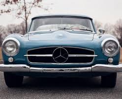A Blue Mercedes 1962 Mercedes 190 Sl Mercedes 190 Mercedes Mercedes Benz