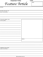 You can approach journalistic writing in many ways, but the inverted pyramid structure is the most appropriate. Make A Classroom Newspaper Enchantedlearning Com