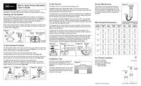 Mini 8 Gear Driven Sprinkler Users Guide Manualzz Com