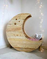 crescent moon chair spool furniture moon crib decor