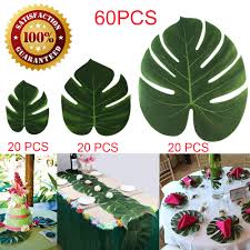 Check spelling or type a new query. 60pcs Artificial Palm Leaves Tropical Faux Monstera Leaves Safari Hawaiian Luau Jungle Beach Theme Bbq Birthday Party Leaves Table Decorations 20 Small 20 Medium 20 Large Buy Online In Antigua And Barbuda At Antigua Desertcart Com