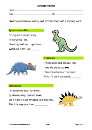 Dinosaur Rhymes Poetry Exploring Rhythm And Rhyming Home Page Dinosaur Rhymes Dinosaur Poem Dinosaur Songs