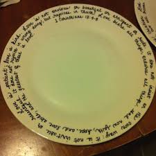 Bridal Shower Gift Dollar Store Plates Paint Marker From Hobby Lobby Less Than 10 Each Guest Can Write Advice Bridal Shower Crafts Paint Marker Gifts