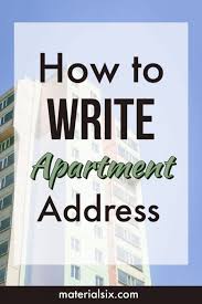 In this case, the first line of the address should include the street number and street name with the second line comprising the building letter or number and the apartment number. How To Write Apartment Address Materialsix Com