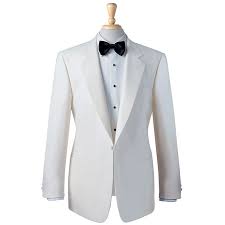 Veste smoking femme revers satin. Veste Blanche De Smoking Ceremonie Homme Revers Et Poches En Satin