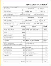 Unique Sample Personal Financial Statement Excel Exceltemplate Xls Xlstemplate Xlsforma Personal Financial Statement Financial Statement Statement Template