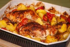 Bosnisches Hahnchen Aus Dem Ofen Rezept Hahnchenschenkel Rezept Hahnchenbrust Rezepte Backofen Mediterrane Rezepte