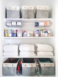 If you have a tall linen closet, you will have more options in organizing it. How To Organize A Bathroom Closet Polished Habitat