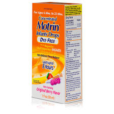 Infants Motrin Concentrated Drops Fever Reducer Ibuprofen Dye Free Berry Flavored 1 Oz