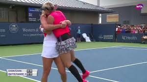 While competing in the australian open this past january, she felt some pain in her right knee, the same knee that required surgery and sidelined her for a year after a harrowing injury at wimbledon in 2017. Mattek Sands Vandeweghe 2019 Cincinnati Day 2 Shot Of The Day Youtube