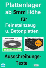 Plattenlager Hohe 5mm Ausschreibungstexte Teichbau Stelzlager Terrasse Planen