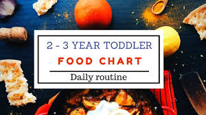 food chart daily routine for 2 3