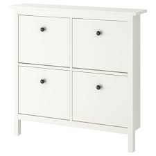 Hemnes Shoe Cabinet With 4 Compartments White 107x101 Cm Ikea