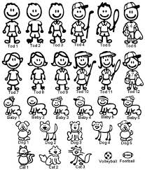 Family Stick Vinyl Decal Email Me At Customized Decals Gmail Com For Orders No Minimum Sketch Notes Lettering Stick Figures