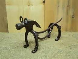 Horseshoes Art Weiner Dogs Horseshoes Crafts Horseshoes Millerweld Scrap Metal Art Welding Art Horseshoe Art