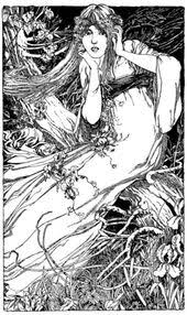 Via Turnofthecentury Ophelia By F H Ball 1901 Vintage Illustration Art Art Illustration