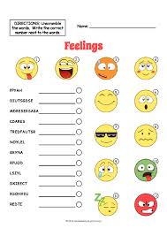 feelings vocabulary worksheet language advisor