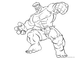 Hulk coloring pages are set of pictures of a famous superhero who is green humanoid possessing unlimited strength, power, and destruction. Hulk Coloring Pages Superheroes Printable 2020 Coloring4free Coloring4free Com