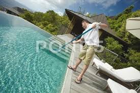 Swimming Pool Cleaner Professional Cleaning Service At Work Stock Photos Ad Cleaner Pr Swimming Pool Cleaners Professional Cleaning Services Pool Cleaning