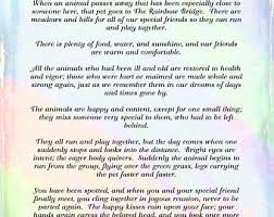 Free printable rainbow bridge poem for cats. Pet Loss Poem Etsy