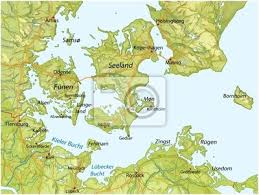 Die ostseeküste der bundesrepublik deutschland reicht von flensburg im westen bis zur insel rügen an der polnischen grenze. Landkarte Von Der Ostsee Leinwandbilder Bilder Usedom Kiel Ostsee Myloview De