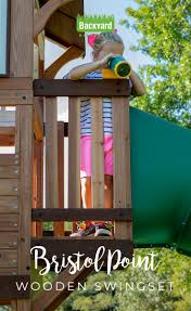 Bristol Point Wooden Swingset Wooden Swing Set Wooden Swings Swing Set