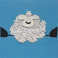 Cow magnet or pin puzzle piece craft. Puzzle Piece Lamb Puzzle Piece Crafts Sheep Crafts Puzzle Piece Art
