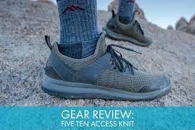The access knit is a new approach shoe from fiveten with a unique knit textile upper, and a high performance rubber sole. Gear Review Five Ten Access Knit Hiking Shoes Trail To Peak