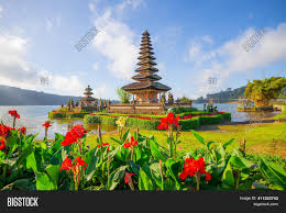 Awesome location the temple located on a lake. Pura Ulun Danu Bratan Image Photo Free Trial Bigstock