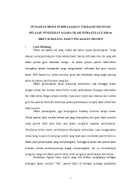 Doc Proposal Pengaruh Media Terhadap Motivasi Belajar Siswa Matt Helosh Academia Edu