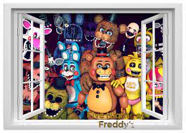 Amazon.com: FNAF Five Nights at Freddy's Wall Decal Art Decor for Bedroom  Vinyl FNAF Wall Stickers Mural Size 54x78cm : Tools & Home Improvement