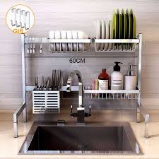 Store pots, pans and utensils effortlessly with floating shelves, ideal for kitchen areas where the walls can provide additional storage for minimal cost. 304 Stainless Steel Kitchen Shelf Rack Drying Drain Storage Holders Kitchen Plate Dish Cutlery Cup Drain Rack Kitchen Organizer Racks Holders Aliexpress Kitchen Remodel Small Kitchen Shelves Kitchen Remodel Design