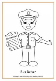 Bus Driver Colouring Sheet People Who Help Us School Coloring Pages Bus Driver