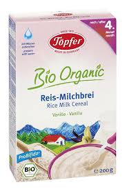 Ich habe irgendwo gehört, ab 1 jahr sollten die kids folgemilch oder kuhmilch bekommen. Topfer Bio Reis Milchbrei Mit Vanille Ab Dem 4 Monat 200g Art Nr To60453 Milchbreie Gutes Aus Deutschland De