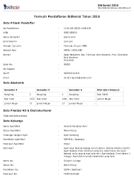 Untuk melakukan pendaftaran online ekskul sd gagasceria, silahkan isi formulir di bawah ini. Pdf Formulir Pendaftaran Bidikmisi Tahun 2016 Data Keluarga Andry Ramlan Academia Edu