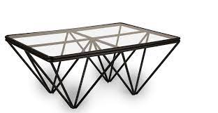 soho table basse en verre aux pieds metal noir style industriel table basse verre table basse table basse noire
