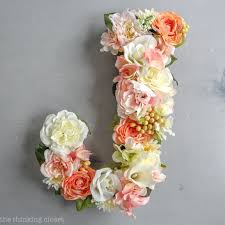 Diy Flower Monogram Letter Timelapse Video Tutorial The Thinking Closet