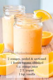 Orange Banana Smoothie Healthy Food Recipes Creamsicle Smoothie Smoothie Drinks Smoothies